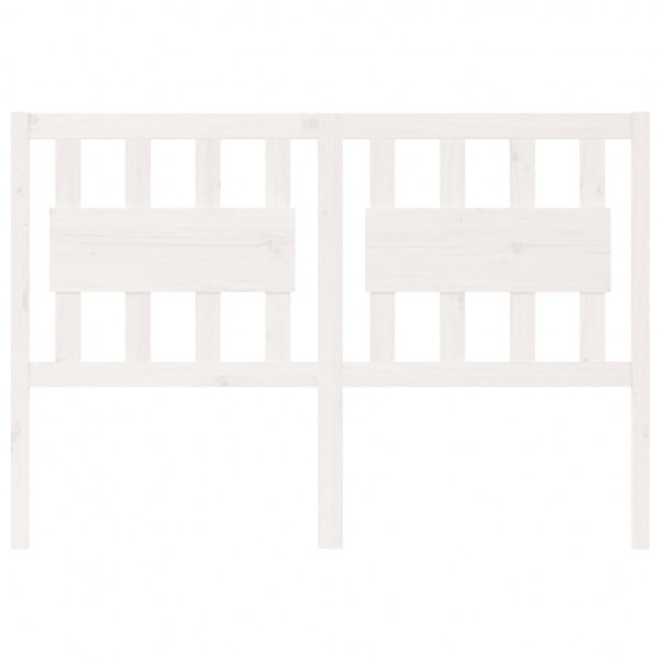 Cabecero de cama madera maciza de pino blanco 125.5x4x100 cm M 3