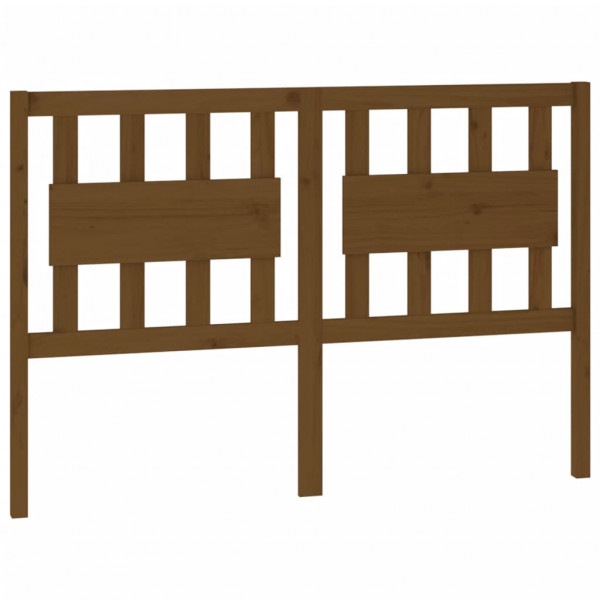 Cabecero de cama madera maciza pino marrón miel 125.5x4x100 cm M 2