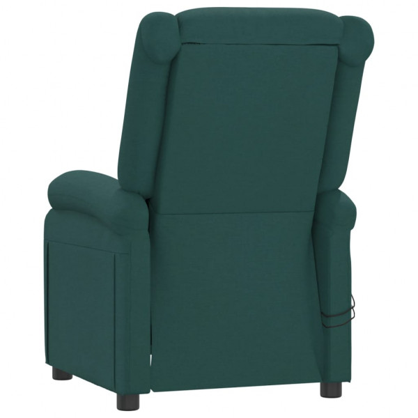 Sillón de masaje eléctrico tela verde oscuro M 5