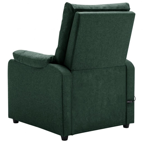 Sillón de masaje eléctrico tela verde oscuro M 5