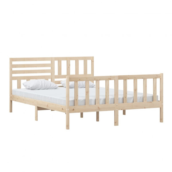 Estructura de cama de madera maciza 150x200 cm M 3