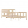 Estructura de cama de madera maciza 150x200 cm 4