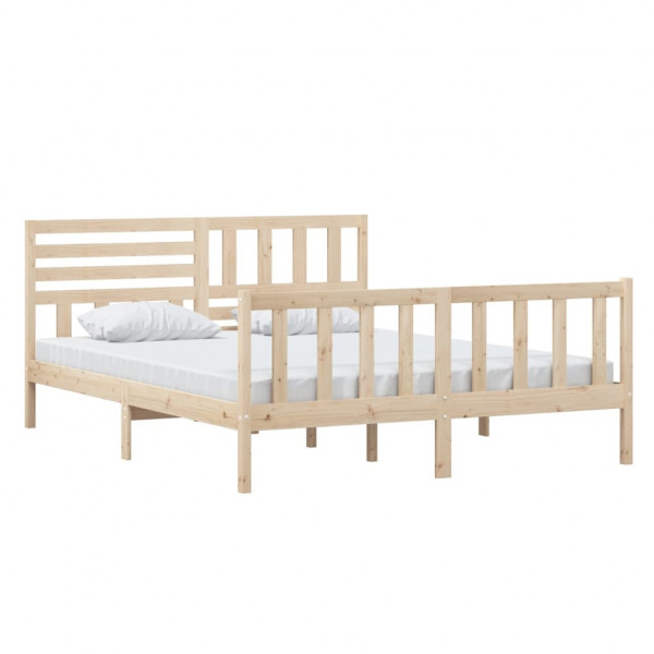 Estructura de cama de madera maciza 160x200 cm M 3