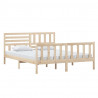 Estructura de cama de madera maciza 160x200 cm 3