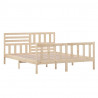 Estructura de cama de madera maciza 160x200 cm 4