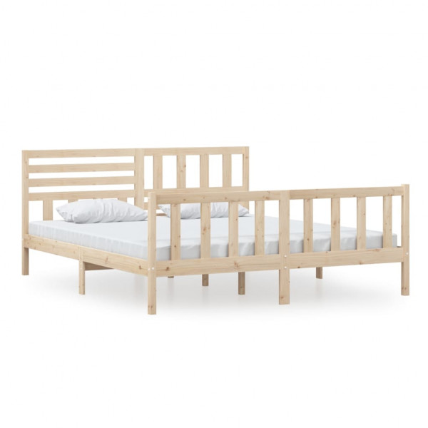 Estructura de cama de madera maciza 180x200 cm M 2
