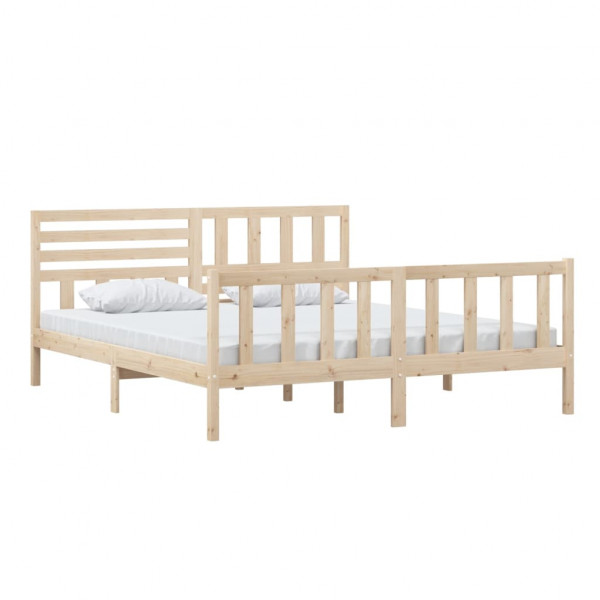 Estructura de cama de madera maciza 180x200 cm M 3