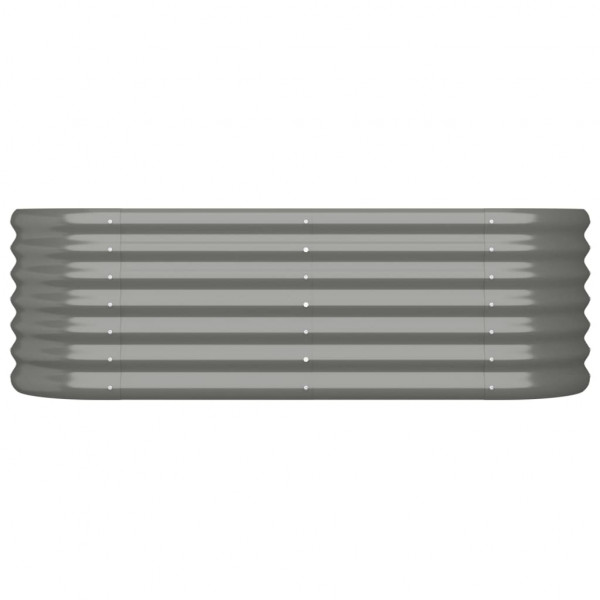 Jardinera arriate acero recubrimiento polvo gris 114x40x36 cm M 3