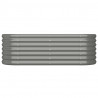 Jardinera arriate acero recubrimiento polvo gris 114x40x36 cm 3
