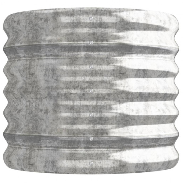 Jardinera de acero recubrimiento en polvo plateado 114x40x68 cm M 4