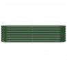 Canteiro elevado jardim 152x40x36 cm aço revestido a pó verde 3