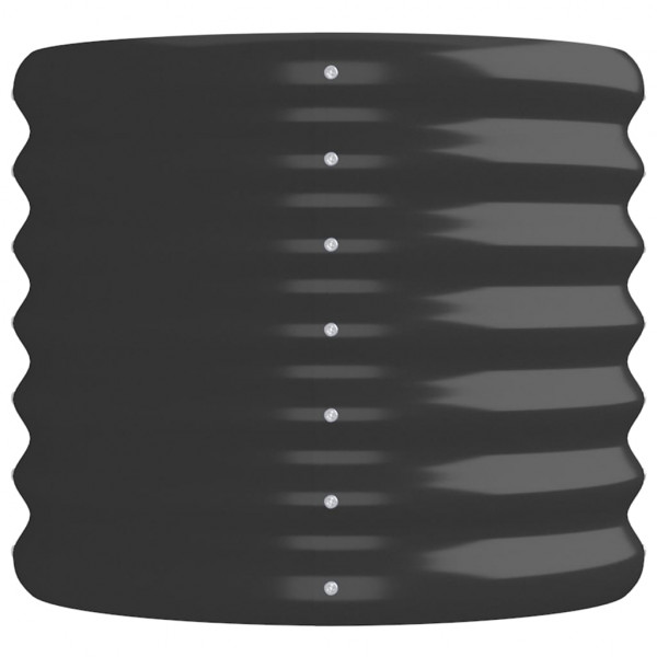 Canteiro elevado jardim 152x40x36 aço revestido a pó antracite M 4