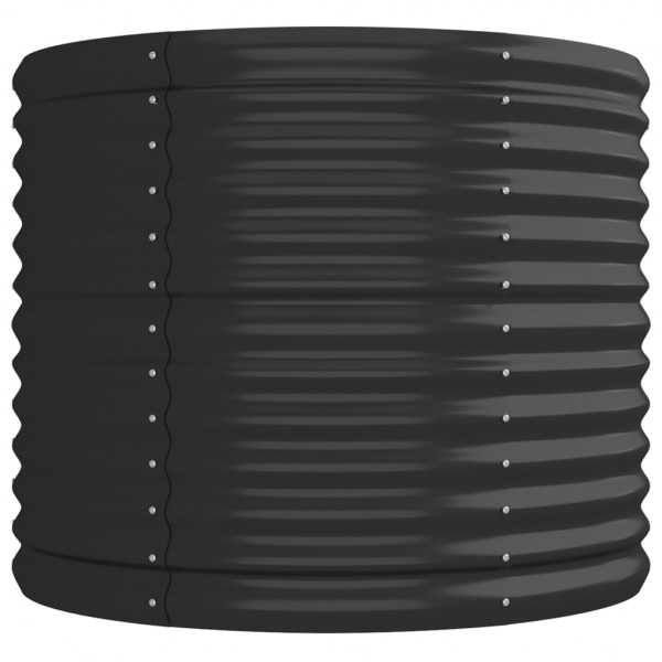 Canteiro elevado jardim 224x80x68 aço revestido a pó antracite M 4