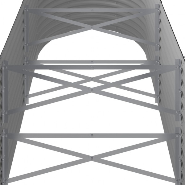 Jardinera arriate acero recubierto polvo antracita 224x80x68 cm M 5