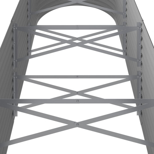 Jardinera arriate acero recubrimiento polvo gris 296x80x68 cm M 5