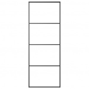 Puerta corredera ESG vidrio y aluminio negra 76x205 cm H