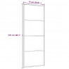 Puerta corredera ESG vidrio y aluminio negra 76x205 cm 5