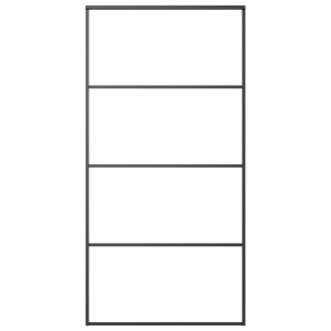 Puerta corredera ESG vidrio y aluminio negra 102.5x205 cm H