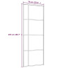 Puerta corredera ESG vidrio y aluminio negra 76x205cm 5
