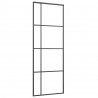 Puerta corredera ESG vidrio y aluminio negra 76x205 cm 2