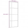 Puerta corredera ESG vidrio y aluminio negra 76x205 cm 5