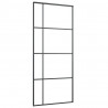 Puerta corredera ESG vidrio y aluminio negra 90x205 cm 3