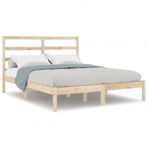 Estrutura de cama casal 135x190 cm madeira maciça H