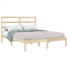 Estructura de cama doble madera maciza 135x190 cm 3