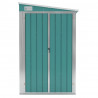 Cobertizo de jardín pared acero galvanizado verde 118x100x178cm 3