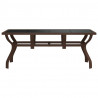 Mesa de jardim 180x80x70 cm aço e vidro castanho/preto 3