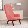 Sillón de relax de terciopelo rosa 1