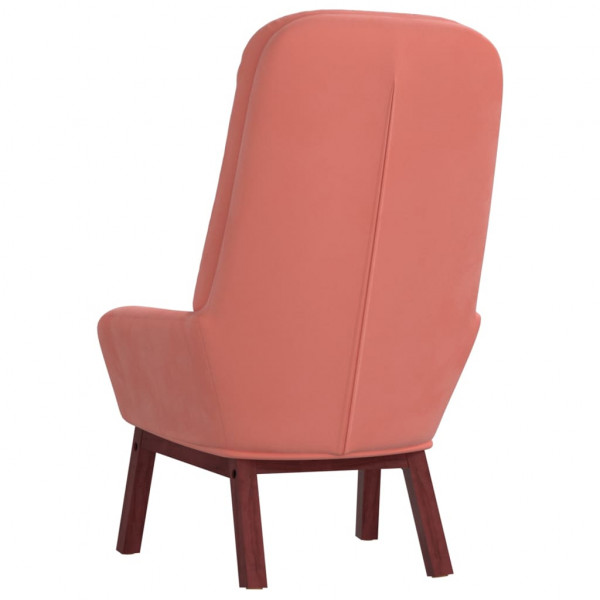 Sillón de relax de terciopelo rosa M 5