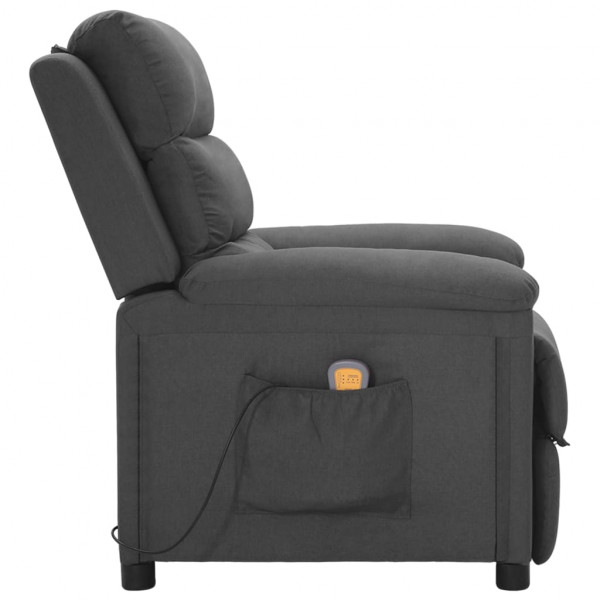 Sillón de masaje de tela gris oscuro M 3