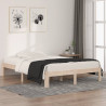 Estrutura de cama casal 135x190 cm madeira maciça 1