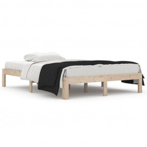 Estrutura de cama casal 135x190 cm madeira maciça H