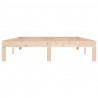 Estrutura de cama casal 135x190 cm madeira maciça 4