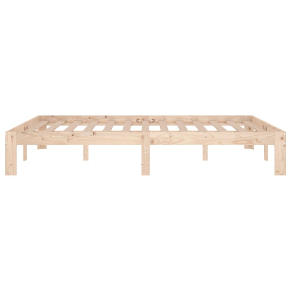 Estructura de cama madera maciza doble 135x190 cm M 5