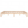 Estructura de cama madera maciza doble 135x190 cm 5