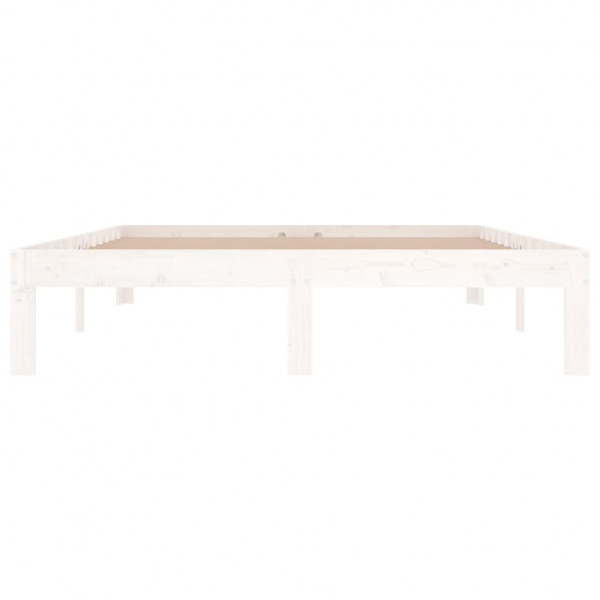 Estructura de cama madera maciza doble blanca 135x190cm M 4
