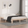 Estructura de cama de madera maciza de pino 140x190 cm 1