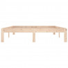 Estructura de cama de madera maciza de pino 140x190 cm 4