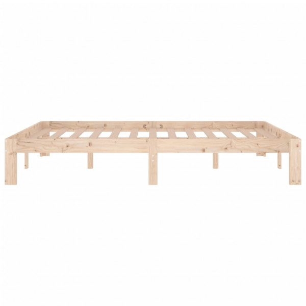 Estructura de cama de madera maciza de pino 140x190 cm M 5