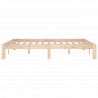 Estructura de cama de madera maciza de pino 140x190 cm 5