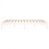 Estructura de cama de madera maciza de pino blanco 140x190 cm 5