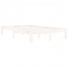Estructura de cama madera maciza de pino blanco 120x200 cm 4