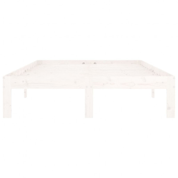Estructura de cama madera maciza de pino blanco 120x200 cm M 5