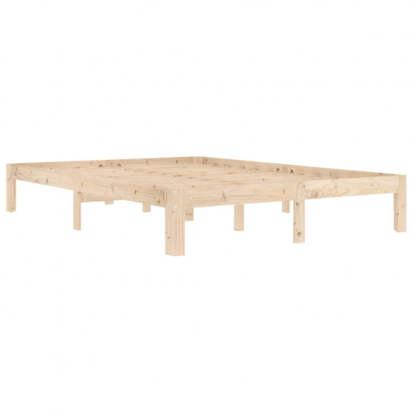 Estructura de cama madera maciza de pino 140x200 cm M 3
