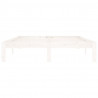 Estrutura de cama 140x200 cm pinho maciço branco 4