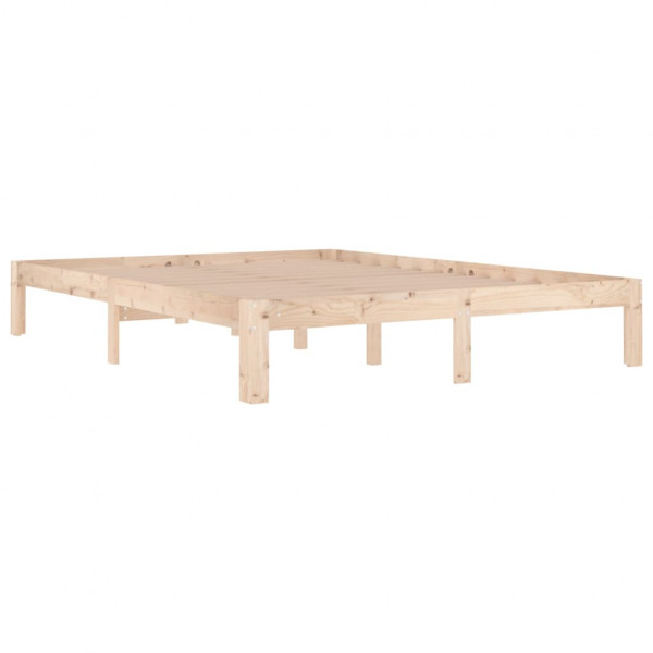 Estructura de cama madera maciza king size 150x200 cm M 3
