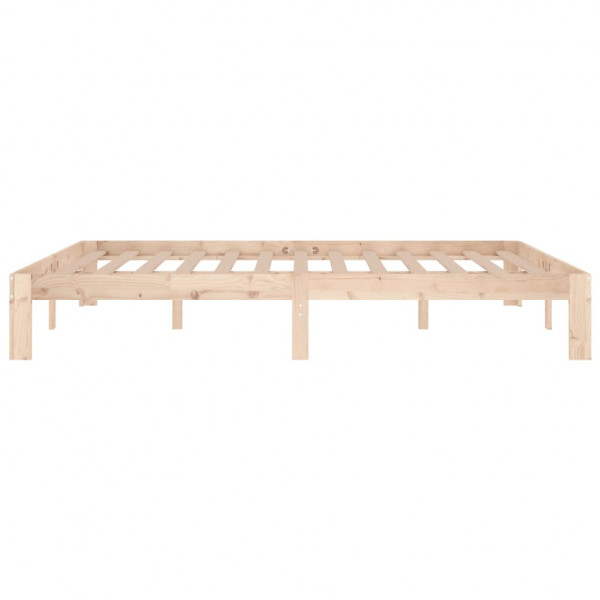Estructura de cama madera maciza king size 150x200 cm M 5